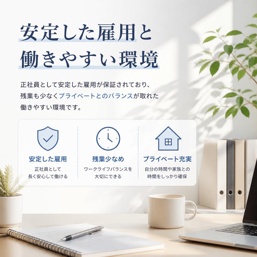 安定した雇用と働きやすさ