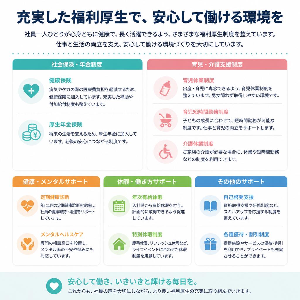 充実した福利厚生