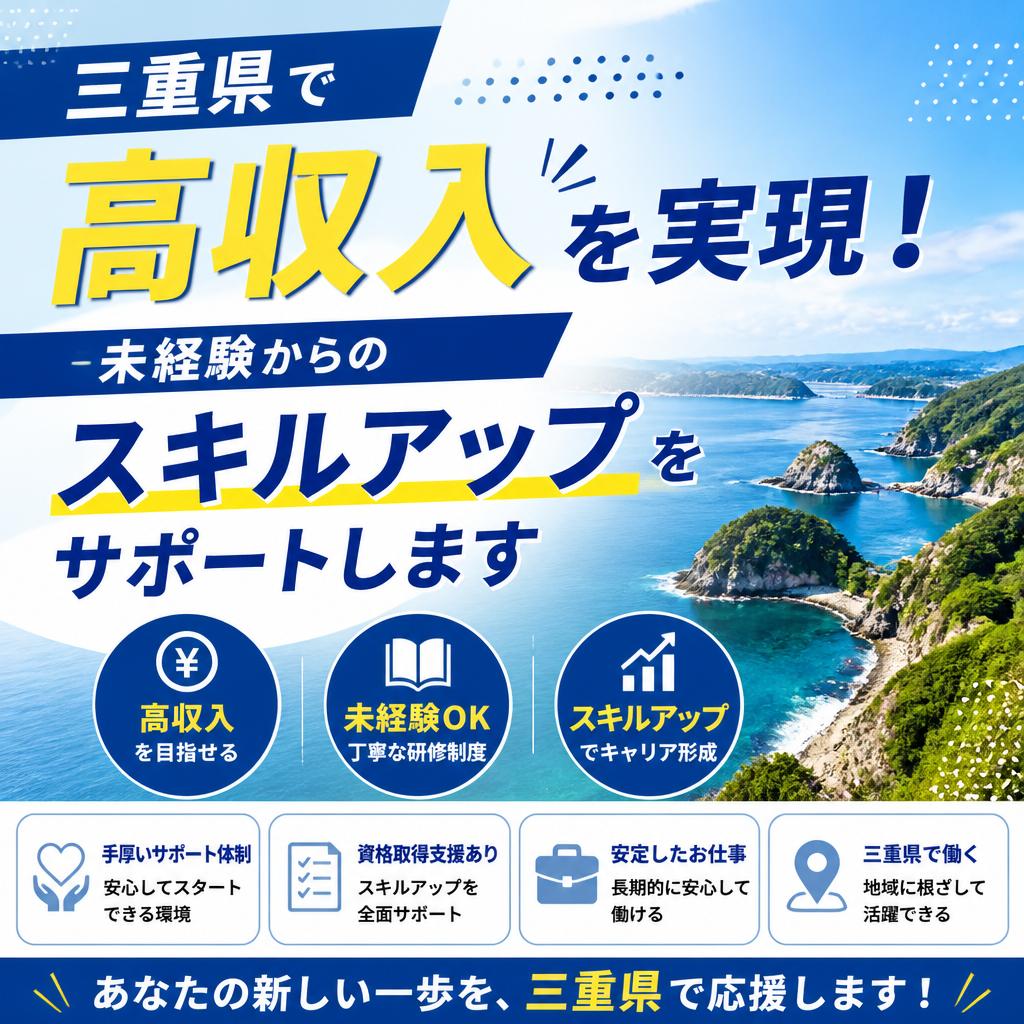 三重県で高収入を実現！未経験からのスキルアップをサポートします