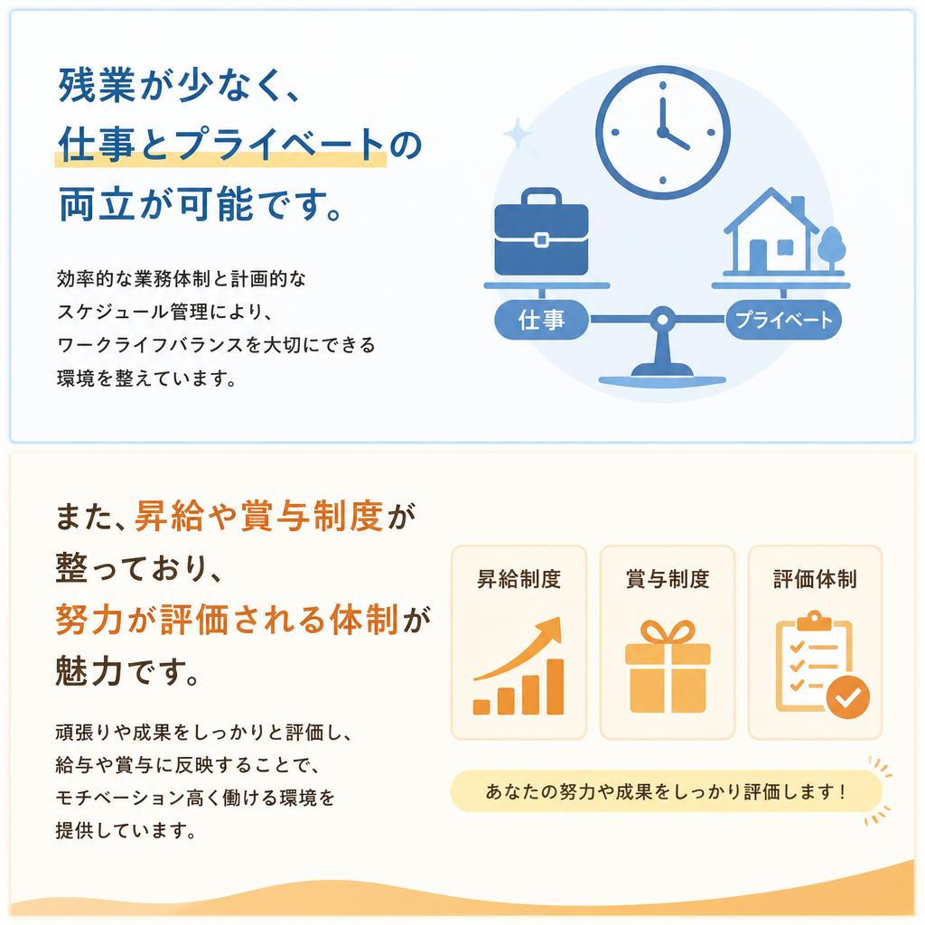 働きやすい環境と福利厚生